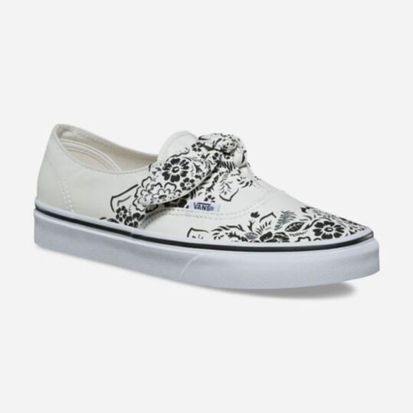 Vans Shoes - VANS - FLORAL BANDANA KNOTTED WHITE WOMEN'S SHOES